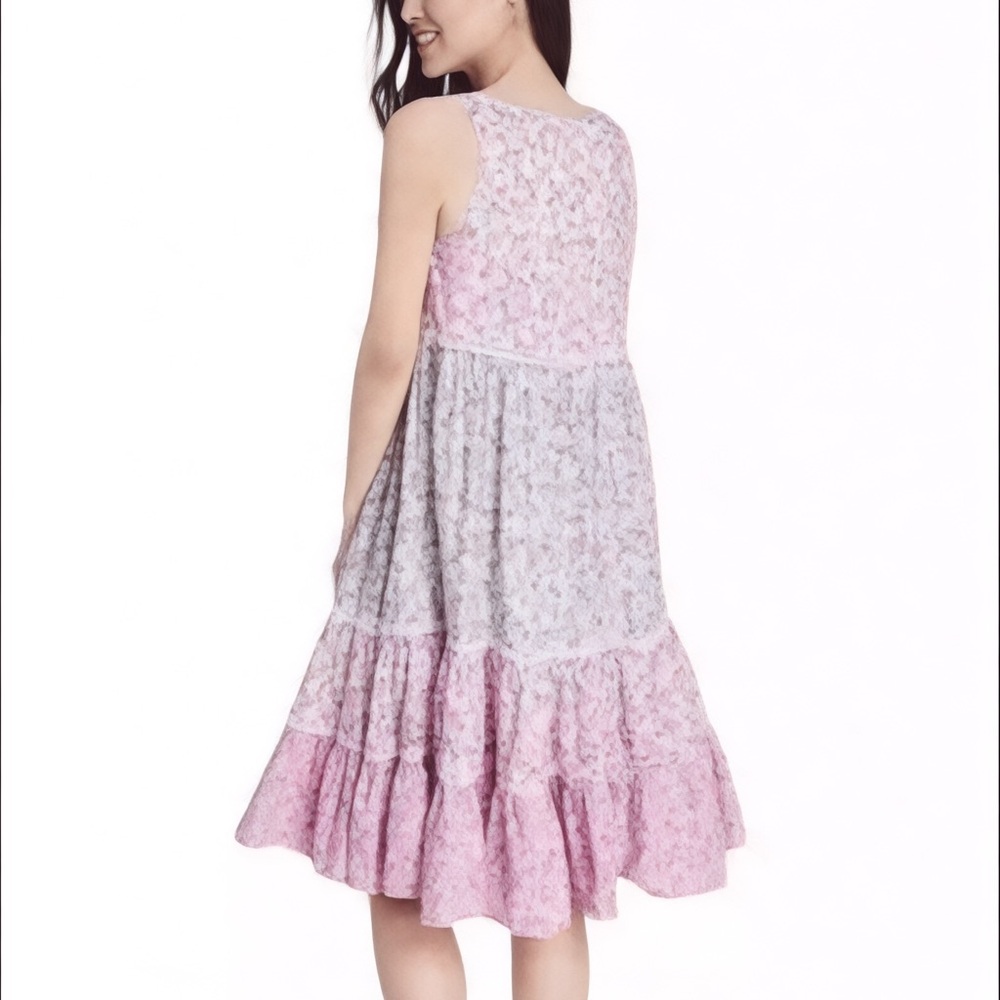 LOVESHACKFANCY x Target Camille Mixed Floral Tiered Midi Dress - Picture 2 of 10